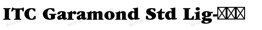 ITC Garamond Std Lig字体转换